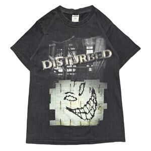 Vintage 2008 Disturbed Heavy Metal Band Graphic T Shirt Big Print Mens S